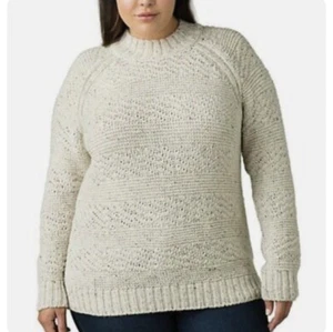 prAna Nemma Sweater Plus Pebble Grey Size 3X - Picture 1 of 16