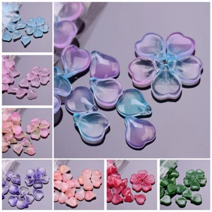 10 piezas 15x12 mm Lámpara Hoja de Cristal Cristal Vidrio Colgantes Sueltos Cuentas Hágalo usted mismo Joyería - Imagen 1 de 41