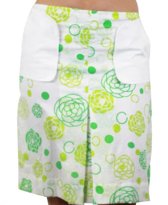 Saia CUSTO BARCELONA Feminina Lux ATM Verde Estampa Floral 293524 $94 Nova Com Etiqueta - Imagem 1 de 2