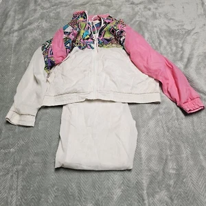 Tuta Salta Vintage Colore Spunti Taglia Media Geometrica Astratta Rosa Bianco - Foto 1 di 19