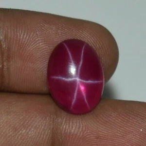 10.00 Ct 6 Rays Natural Oval Cabochon Red Star Ruby Loose Gemstone - Picture 1 of 4