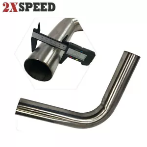 EMUSA 2.5" Polished Stainless Steel 90 Degree Bend Pipe Tube Exhaust New Brand - Picture 1 of 7