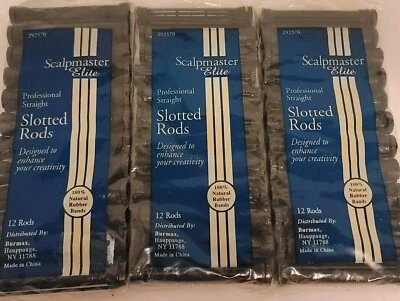 Scalpmaster Profesional Slotted Rods 3 Packs  Black 12 Per Pack 292570 - Image 1 of 4