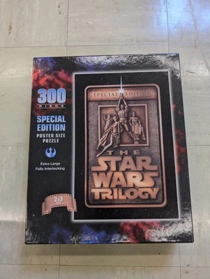 Rompecabezas Star Wars Trilogy Edición Especial 300 Piezas Póster Tamaño Extra Grande MB Foto 1 de 4
