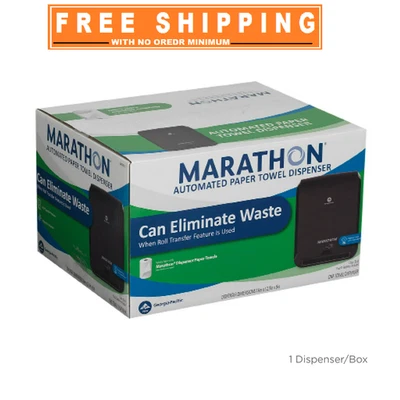 Marathon Automated Hardwound Paper Towel Dispenser, Black - Image 1 of 4