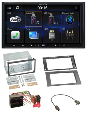 Alpine Bluetooth 2DIN MP3 DAB USB Autoradio für Ford C-Max Galaxy S-Max 03-07 an - Bild 1 von 4