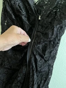 DOLCE GABBANA SEXY BLACK LACE RUCHED FRONT&ZIP BACK-CLUB PARTY GORGEOUS DRESS 40 - Picture 1 of 16