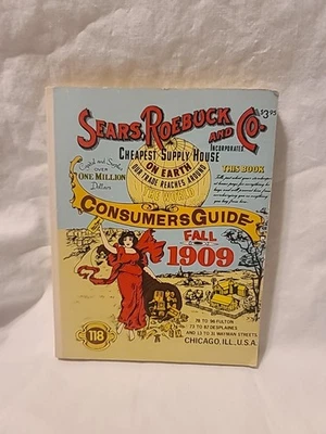 Vtg Fall 1909 Sears Roebuck and Co 1979 Ventura Reproduction Catalog No. 118 - Image 1 of 4