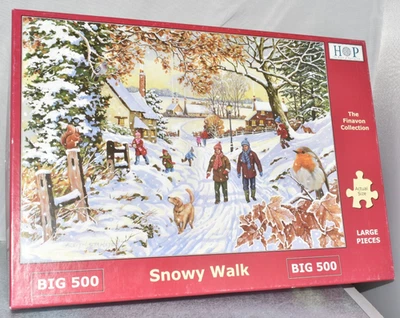 HOP BIG 500 LARGE PIECE JIGSAW PUZZLE SNOWY WALK - Image 1 of 3
