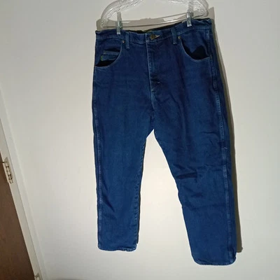 Cabela's Flannel Lined Denim Jeans Mens 36x32 Blue Warm Hunting Fishing  - Image 1 of 4