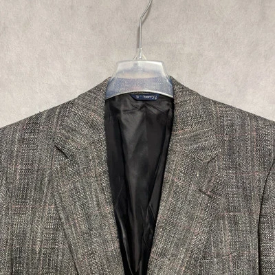 Blazer Burberrys Hombre 42R Gris Jaspeado 2B Academia Franela Abrigo A Medida Lujo Foto 1 de 4