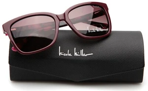 NEW NICOLE MILLER RYDER C03 Burgundy SUNGLASSES 55-16-135 B44mm Polarized - Picture 1 of 10