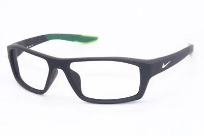 NEW NIKE BRAZEN SHADOW FJ1985 010 MATTE BLACK GRN AUTHENTIC EYEGLASSES 59-16