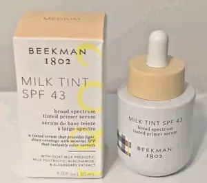 Beekman 1802 Milk medium Tint SPF 43 Tinted Primer Serum 1 oz New NIB Exp 10/25 - Picture 1 of 9