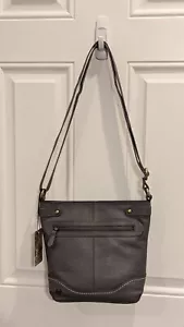 Handtasche Damen Born Grau Leder - Bild 1 von 8