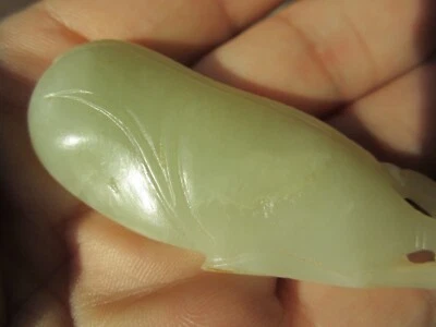 ANTIGUO jade chino Qianlong en la dinastía Qing jade melón porcelana Foto 1 de 4