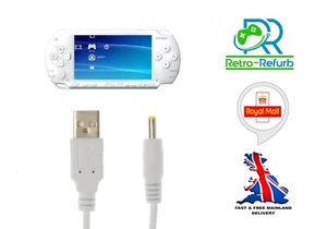 White USB Charger For SONY PSP Consoles 1000, 2000, 3000 - UK - Picture 1 of 3