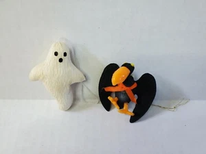 Vintage Halloween Hanging Ornament Lot Black Bird Raven Crow Ghost - Picture 1 of 5