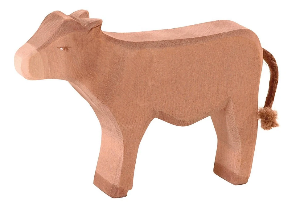 Ostheimer 42116 Ochse II stehend aus Holz für die Weihnachtskrippe