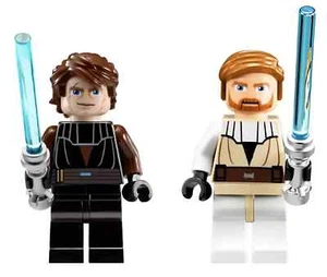 LEGO Star Wars Anakin Skywalker Obi-Wan Kenobi Minifigure Jedi 7931 Clone Wars - Picture 1 of 1