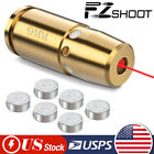 9mm Red Laser Bore Sight Brass Cartridge Bullet Shap Boresighter W/ 6 Batteries