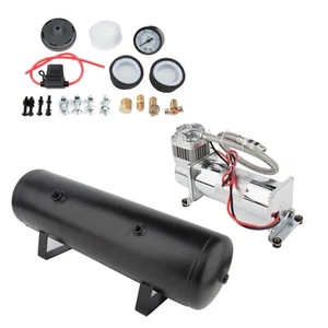 Kit de sistema a bordo compresor 200 psi tanque de aire para bocina de tren 12 V 3 gal - Imagen 1 de 12