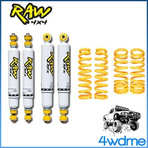 For Nissan Patrol GU Y61 Ute RAW F&R Shock KING Coil Spring 2" 50mm HD Lift Kit - Picture 1 of 1