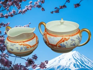 Haviland Imari Rouge Limoge Made In France Creamer & Sugar Bowl HTF Replacements - Picture 1 of 24