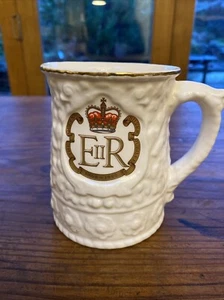 Vintage Roy Kirkham Pottery 1977 Silver Jubilee Fine Bone China Tankard - Picture 1 of 6