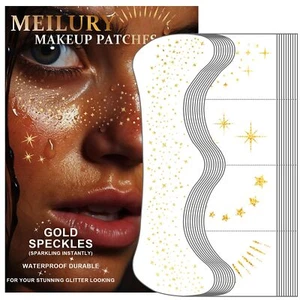 Glitter Freckles Face Tattoo 20PCS Gold Makeup Patch Faux Freckles Waterproof... - Picture 1 of 7