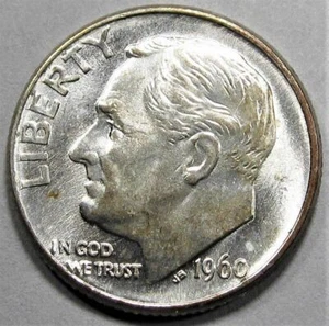 1960-D Roosevelt Dime GEM+ UNC Coin AD561 - Picture 1 of 2