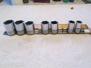 7 Snap On 1/2" Drive TW Series Sockets - 9/16 to 1 1/8"- VGC - Picture 1 of 9