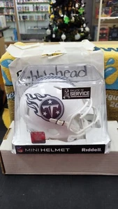 NIB TENNESSEE TITANS SPEED SALUTE TO SERVICE BLANK RIDDELL MINI FOOTBALL HELMET - Picture 1 of 6