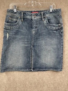 Woman’s Guess denim jean skirt sz 31 w/ pockets, distressed  - Picture 1 of 10
