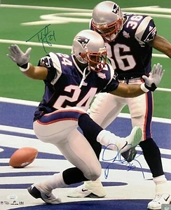 Lawyer Milloy Ty Law New England Patriots Dual Signed SB XXXVI 16x20 Photo JSA - Picture 1 of 1