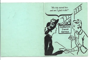 BRIDGE TALLY CARD,DeMatteis Travel Service~ALTOONA,PA -3X3 3/4" - Picture 1 of 2