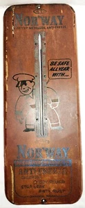 Vintage Nor'way Anti Freeze Large 26" Advertising Thermometer Tin Metal Sign - Picture 1 of 5