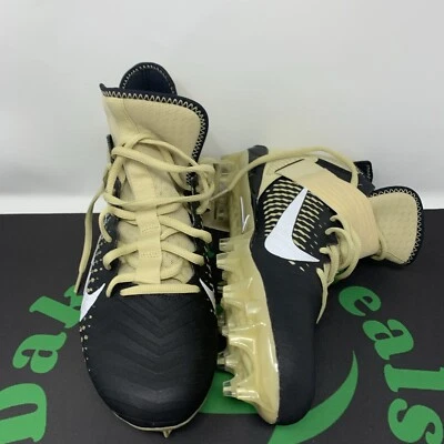 Nike BV3945-700 Alpha Menace Pro 2 Mid Black Gold Football Cleats Size 11 - Image 1 of 4