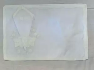 Vintage Sunham Embroidered Appliqued White Placemat Napkin Set 8pcs NEW - Picture 1 of 1