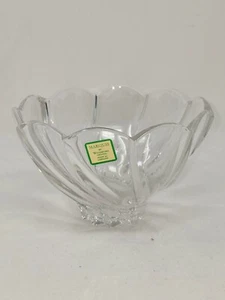 VINTAGE MARQUISE BY WATERFORD WINDFLOWER CLEAR CRYSTAL CANDY DISH BOWL GERMANY - Picture 1 of 7