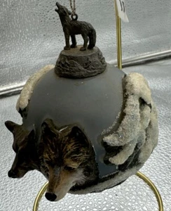 Lot Of 3 Bradford 1999 Edition-EYES OF THE WILD 3D WOLF ORNAMENT see Description - Picture 1 of 10