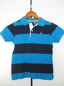 NAUTICA: BOY’S STRIPED COTTON POLO SHIRT – SIZE M (5/6) - Picture 1 of 7