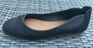 NEW Lucky Brand Black Leather Shoes Size 9 M - Picture 1 of 5