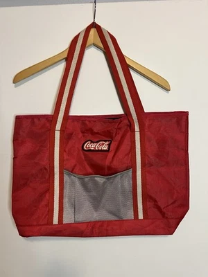 Coca Cola Heavy Duty Tote Bag W/Mesh Pocket Lined With Black Wipeable Material - Image 1 of 2