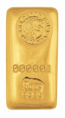 5 oz Gold Bar - Perth Mint (Cast, Serialized) - Image 1 of 4