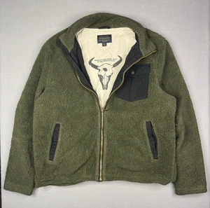 *RARE* Pendleton Green Deep Pile Fleece Zip Up Long Sleeve Jacket Size - XL - Picture 1 of 13