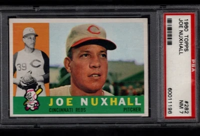 Коллекционные бейсбольные карточки 1960 Topps Baseball Joe Nuxhall # 282 PSA 7 почти как новые вскрытие набора - - Изображение 1 из 2