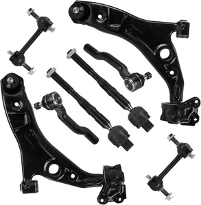 8x Set Front Suspension Kit Control Arms Tie Rods Sway Bar for 2007-14 Ford Edge - Picture 1 of 5