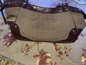 Brown/Tan vintage Prada Women’s Handbag 90’s - Picture 1 of 10