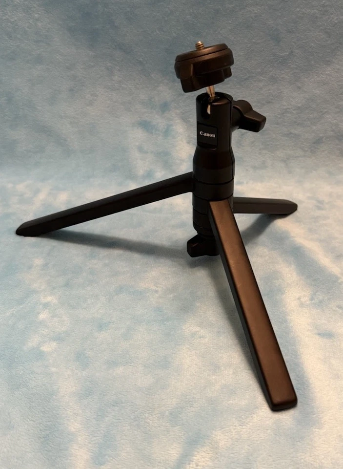 📸 Rare Genuine Canon 360° Mini Swivel Ball Head with Tripod DSLR folding Stand - Image 1 of 4
